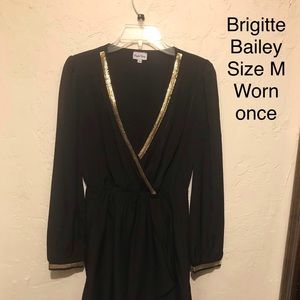 Black dress with gold accents